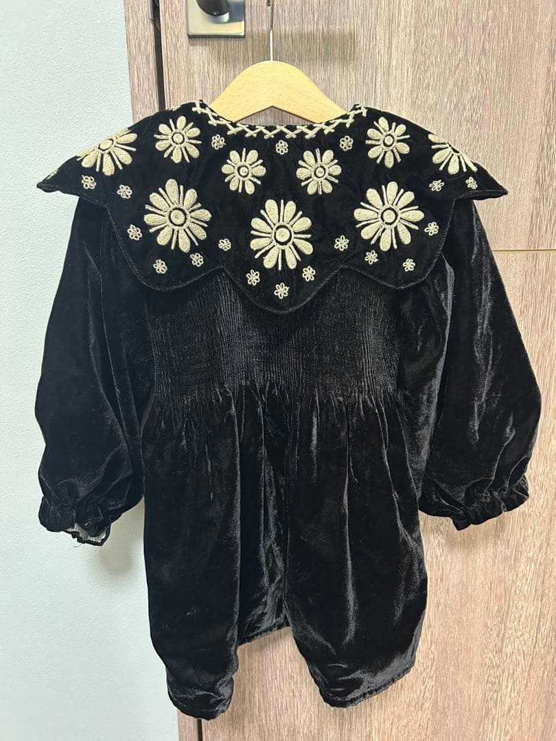 Bonjour diary ベロアワンピース