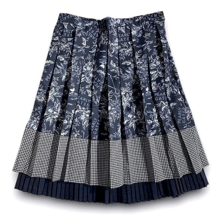 パーリーゲイツ ゴルフ ひざ丈 プリーツスカート ティアードスカート ウェア 1