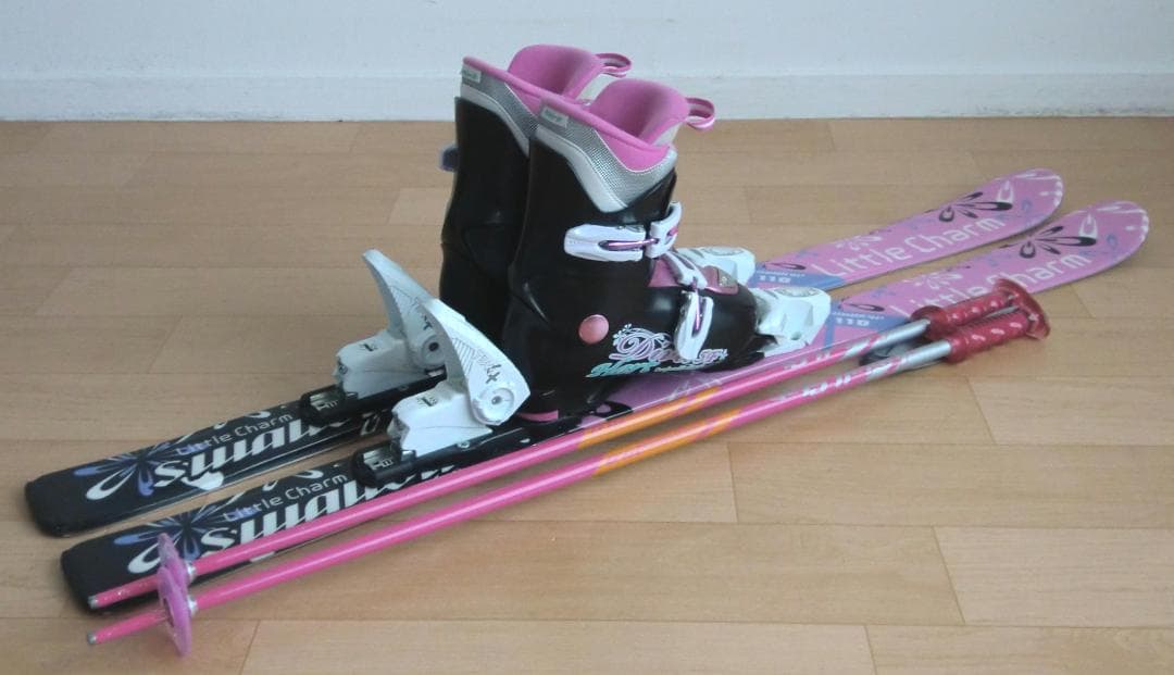 ■■11月限定■送料無料■SWALLOW■子供用スキー4点セット■110/21■