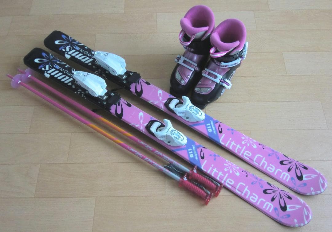 ■■11月限定■送料無料■SWALLOW■子供用スキー4点セット■110/21■