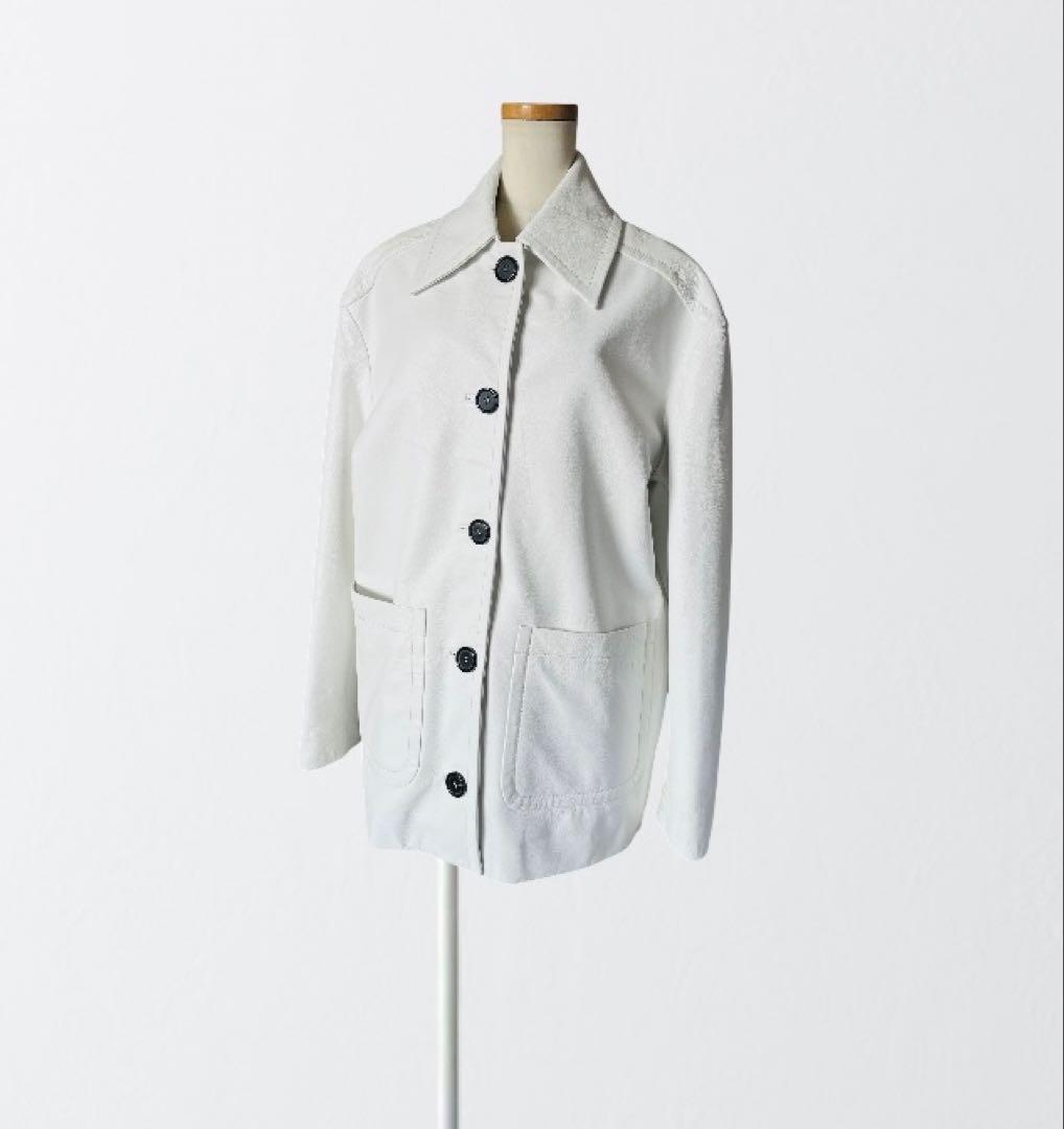 MERYLL ROGGE レザー ジャケット 白 36 メリルロッゲ