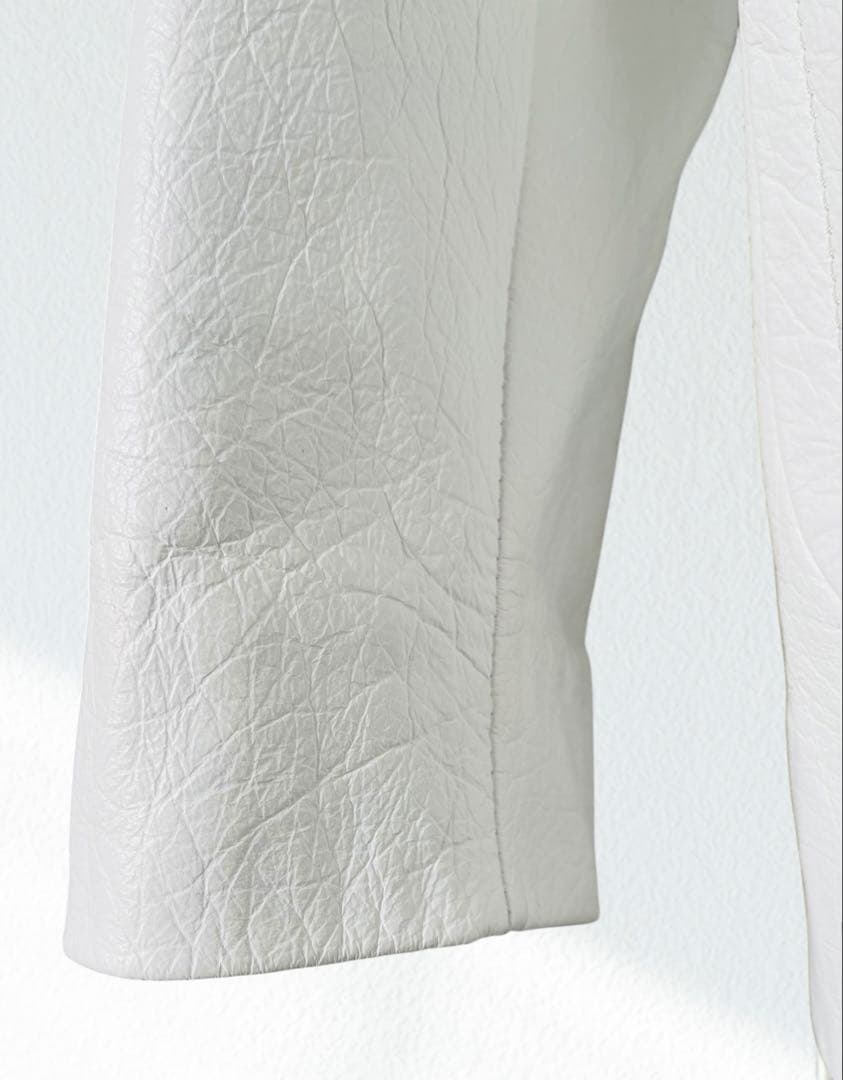 MERYLL ROGGE レザー ジャケット 白 36 メリルロッゲ