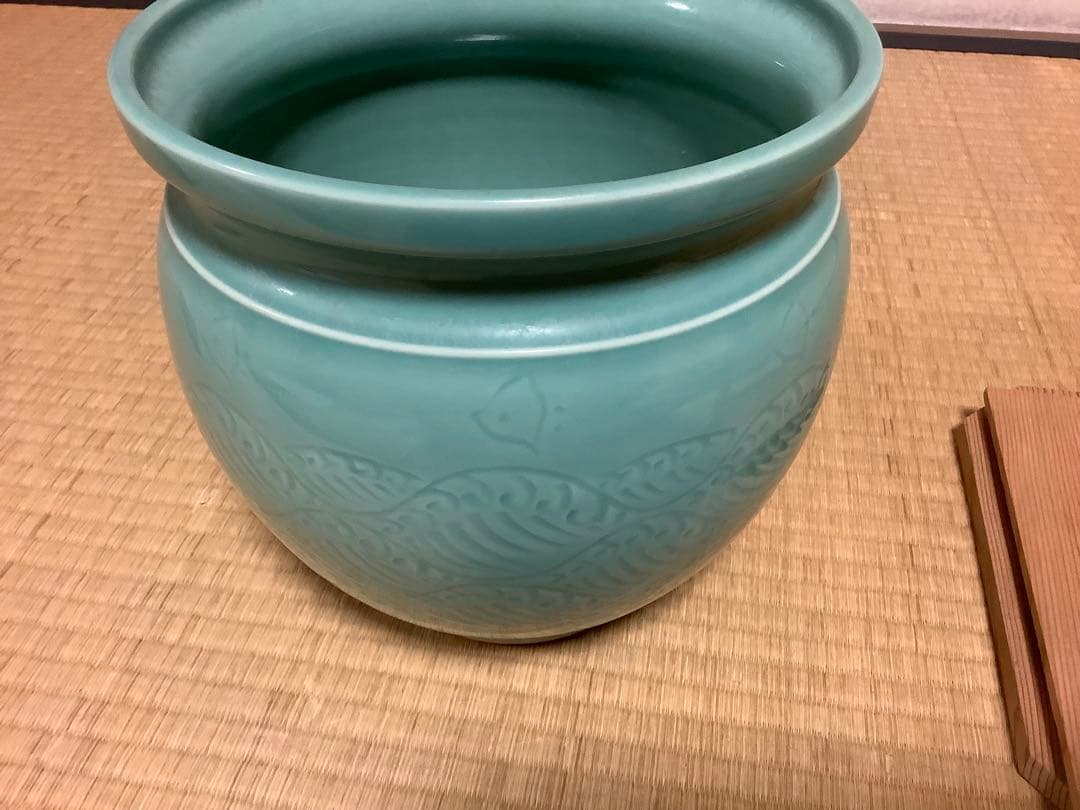 茶道具セット 青緑色 陶器製