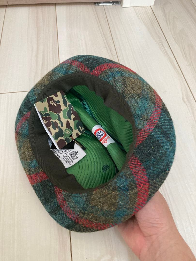 A BATHING APE ジェームスロック チロリアンハット チェック柄