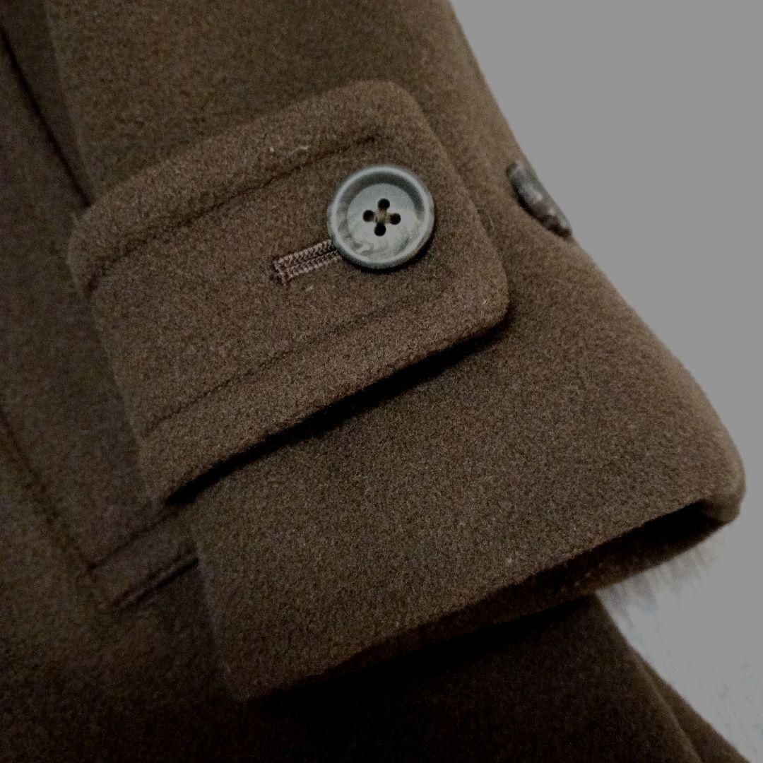 【美品】Ralph Lauren カシミヤ混 日本製　Pコートブラウン Ｌ13