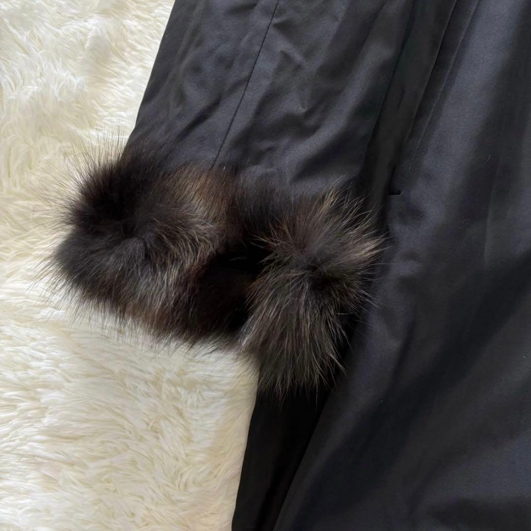 【美品】BALMAIN コート　シルクブルーフォックス　リバーシブル2way