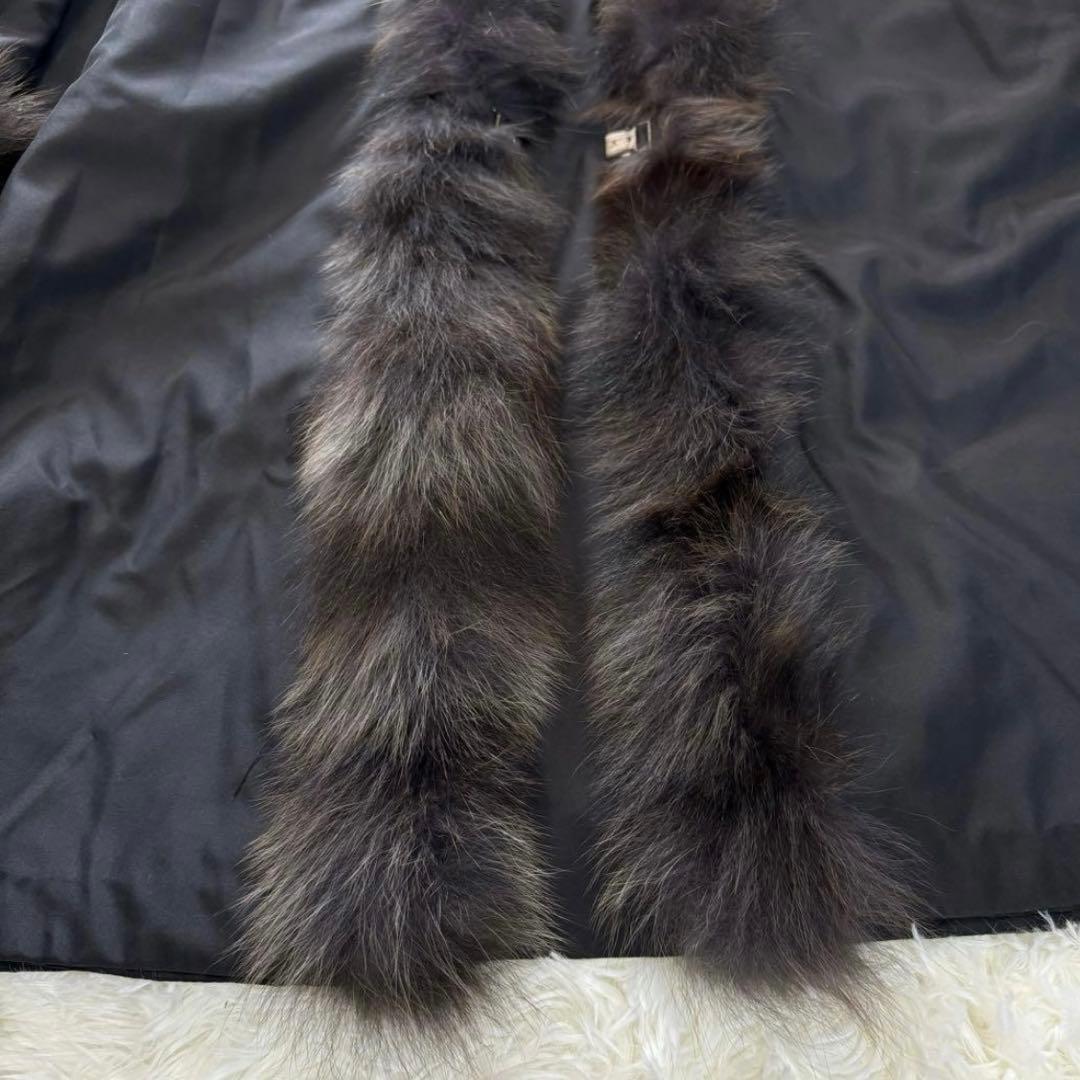 【美品】BALMAIN コート　シルクブルーフォックス　リバーシブル2way