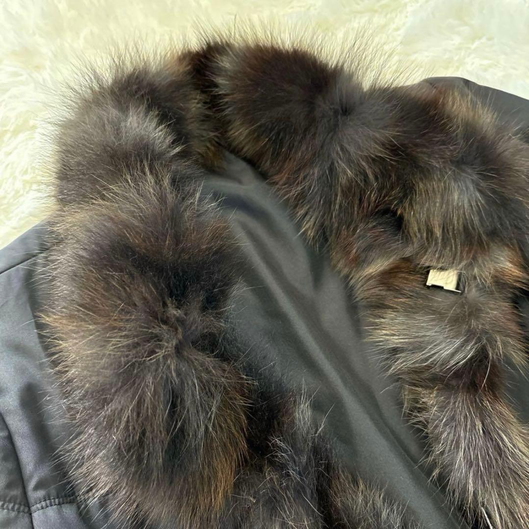【美品】BALMAIN コート　シルクブルーフォックス　リバーシブル2way