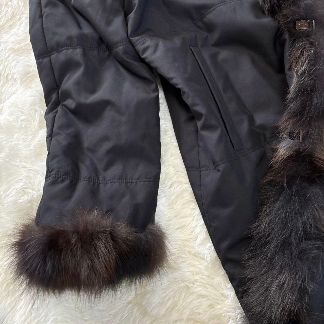 【美品】BALMAIN コート　シルクブルーフォックス　リバーシブル2way