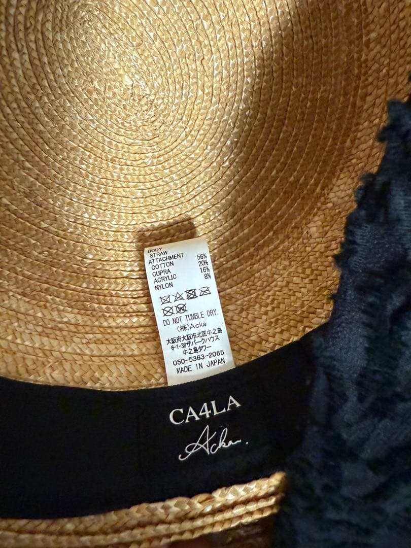 帽子 CA4LA x Acka scarf strow hat
