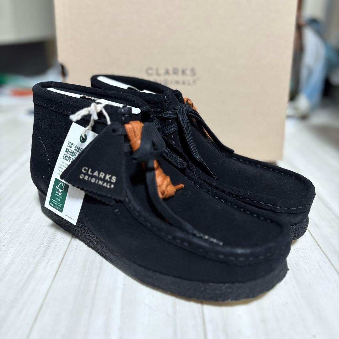CLARKS クラークス ワラビー ブラック モカシン デザートUK6.5