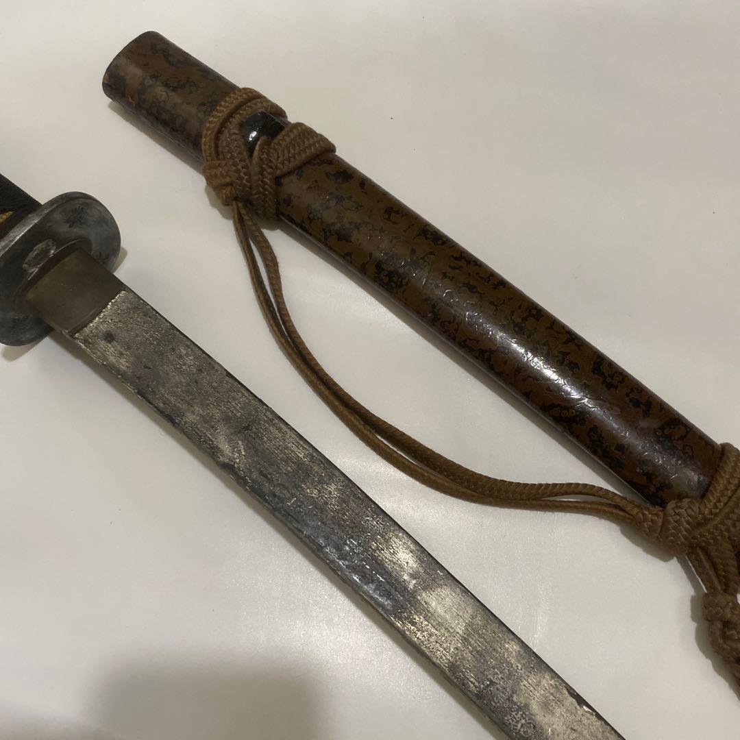 映画プロップ　実物　竹光　昭和レトロ　古美術　長ドス脇差　模造刀　木製　コスプレ