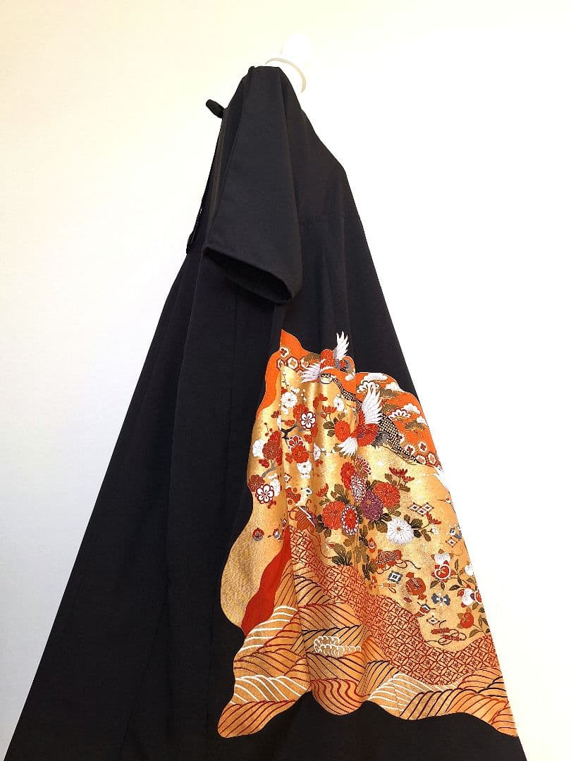 着物リメイクワンピース3685