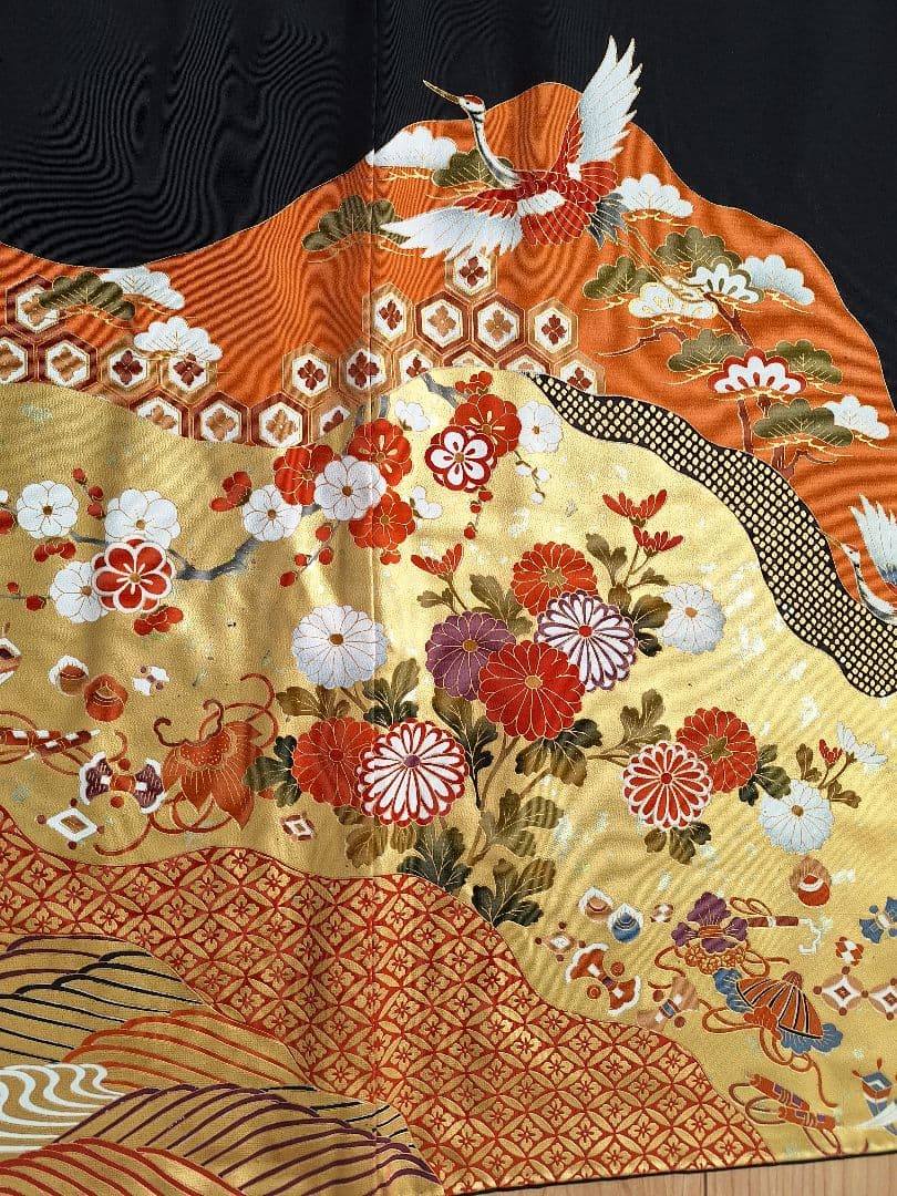 着物リメイクワンピース3685