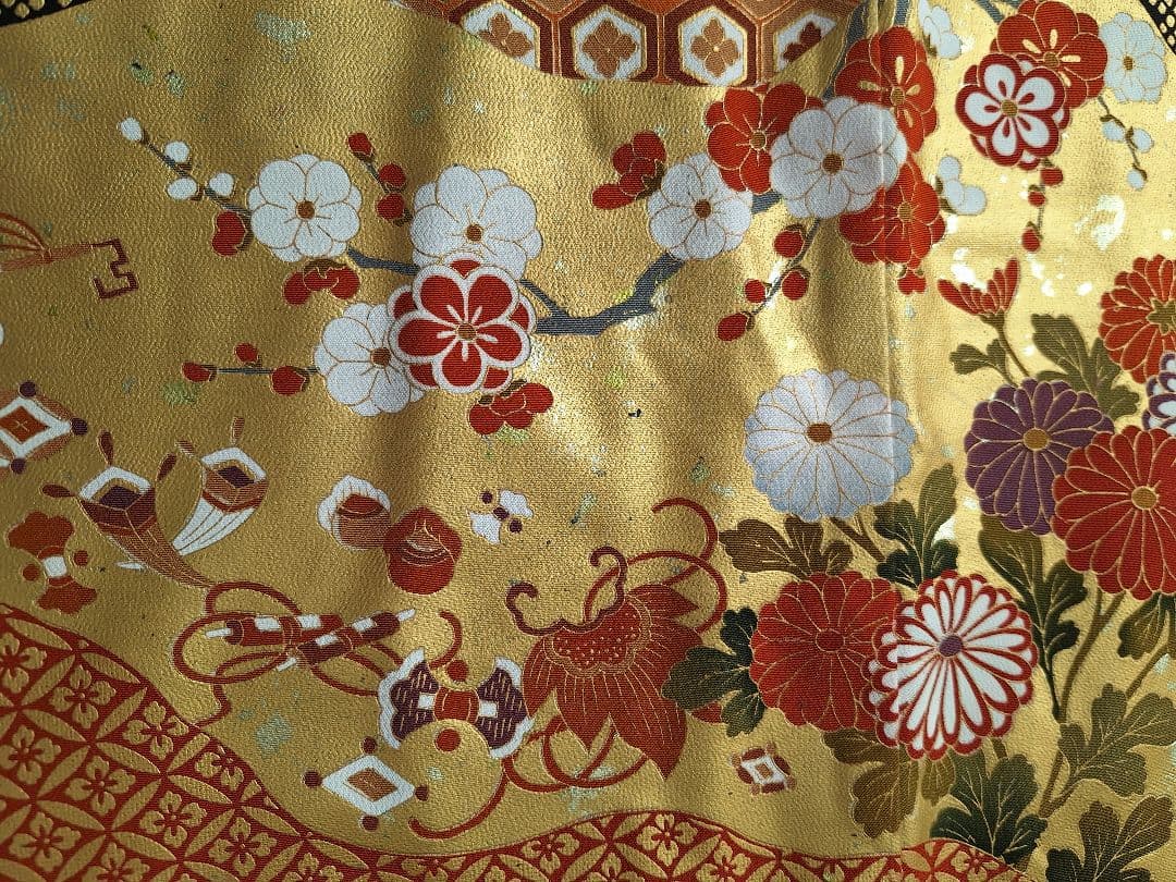 着物リメイクワンピース3685