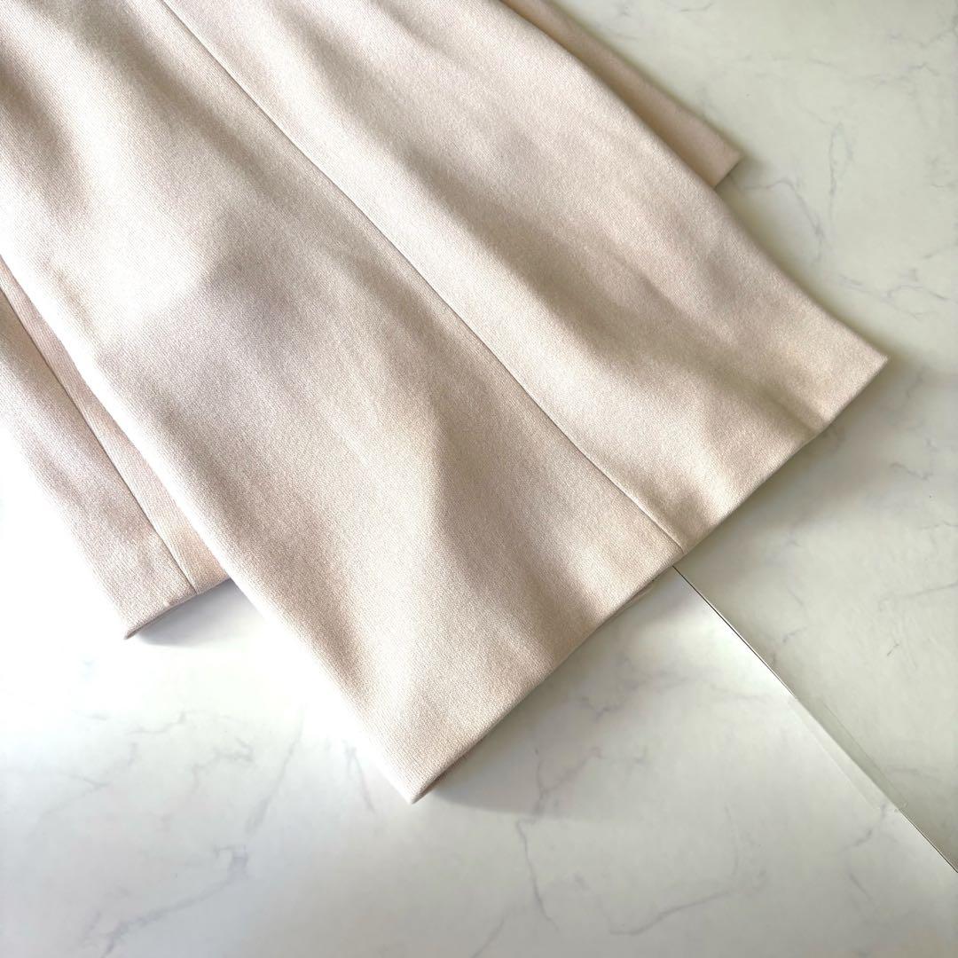 現行モデル✨大きめサイズ46　マックスマーラ　ファーコート　ミドル丈　ベージュ