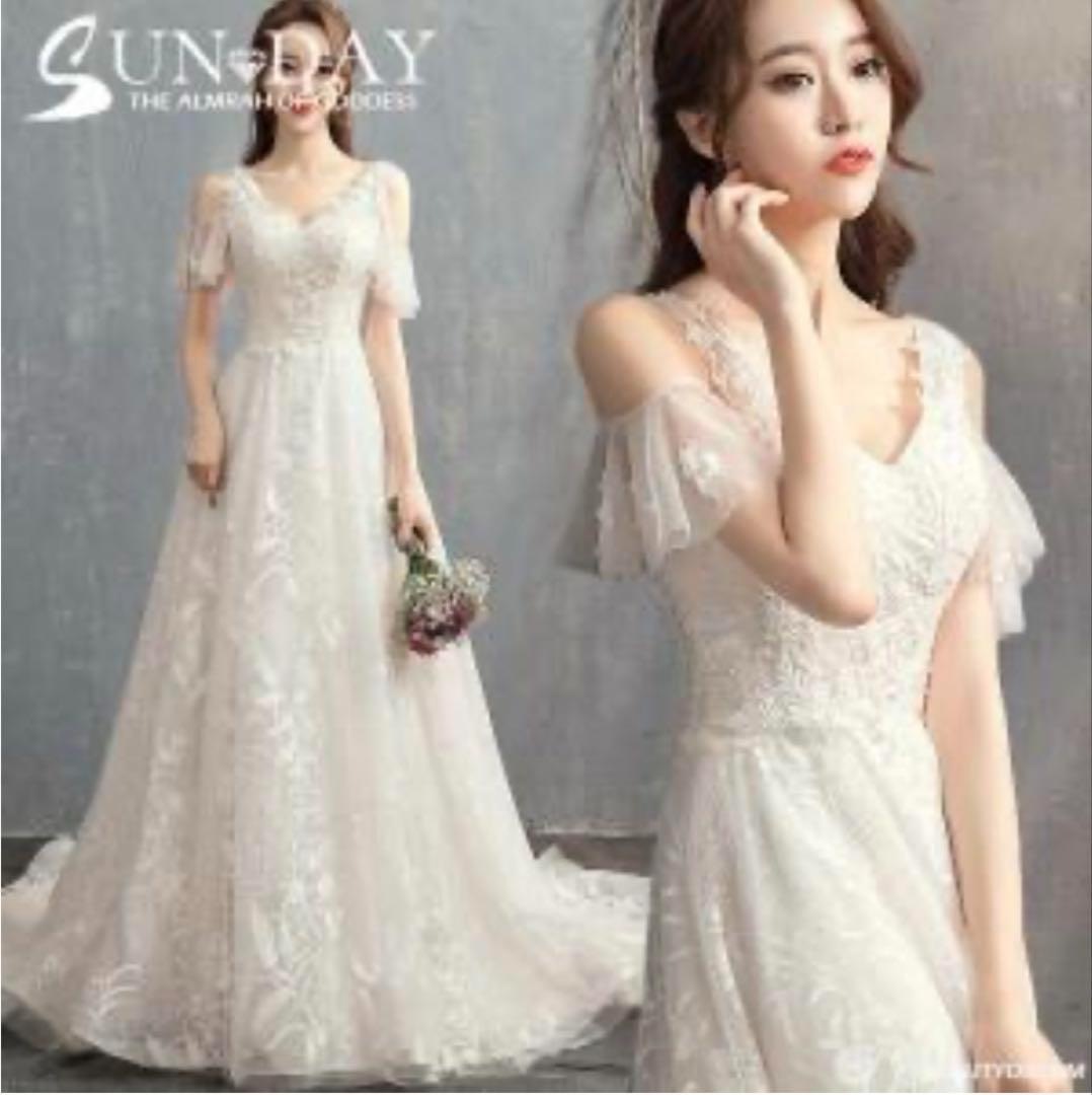 結婚式　前撮り　新婦　女性用　衣装　ドレス　ウェディングドレス　ホワイト