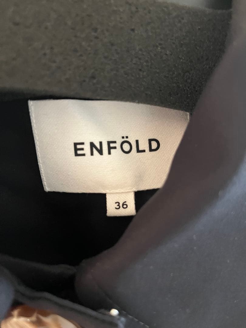 ENFOLD COTTON DOUBLE ステンカラーボックスコート