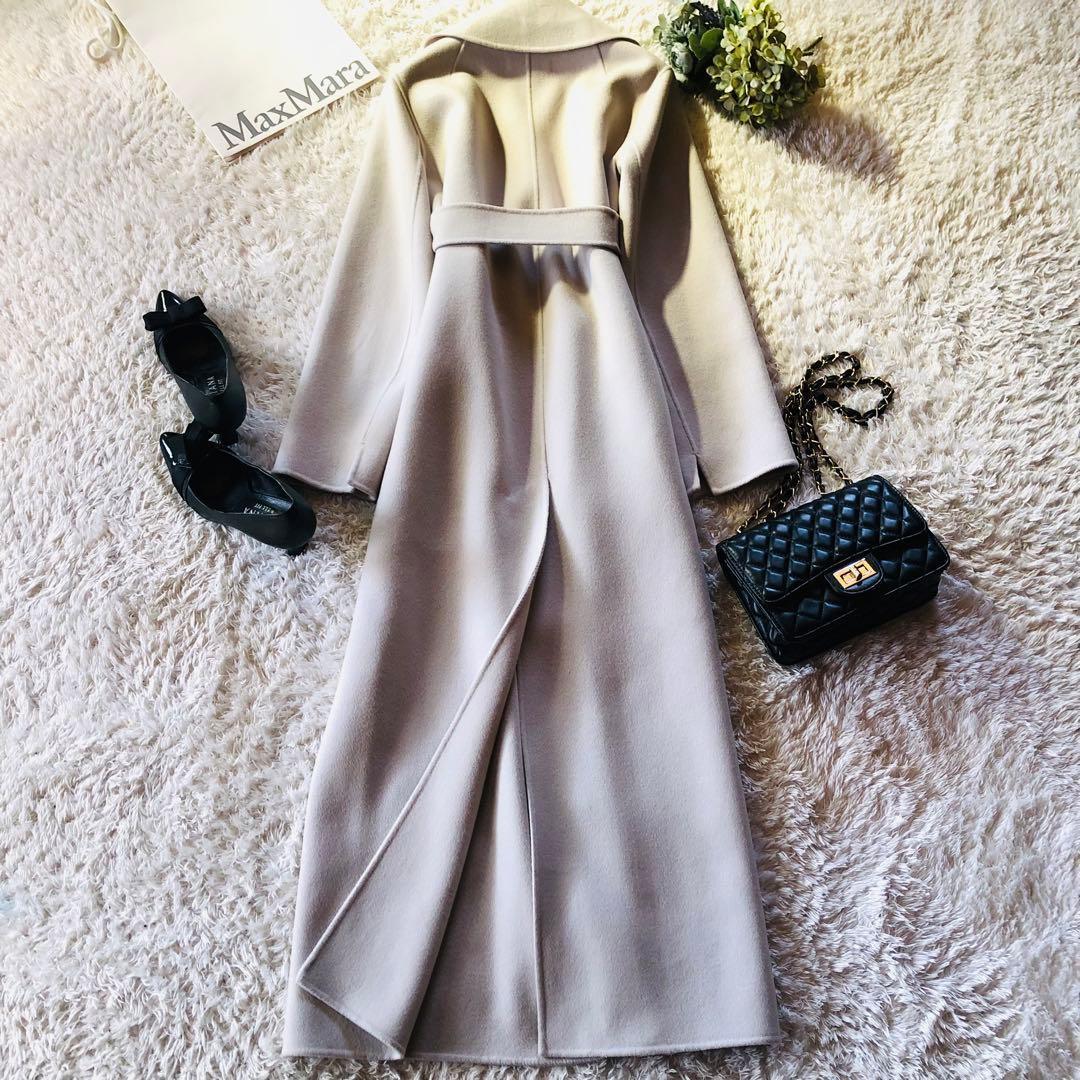 現行✨未使用 マックスマーラ マキシコート クチートアマーノ エクリュ 36