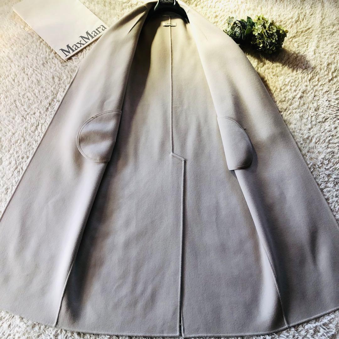 現行✨未使用 マックスマーラ マキシコート クチートアマーノ エクリュ 36