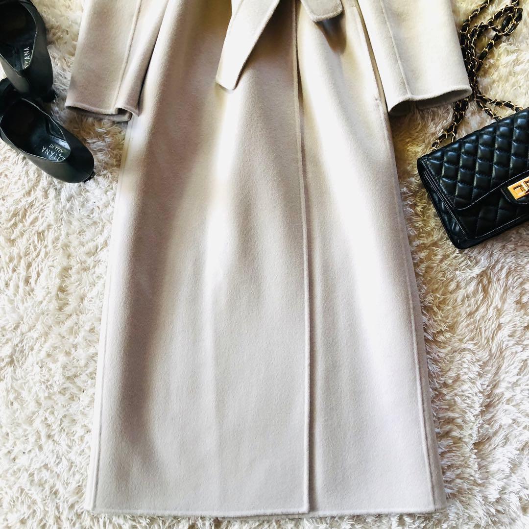 現行✨未使用 マックスマーラ マキシコート クチートアマーノ エクリュ 36