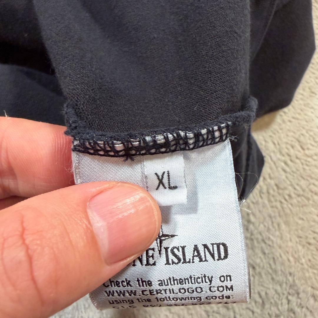 ストーンアイランド　厚手　長袖　ロンT XLサイズ 711562350 ブラック