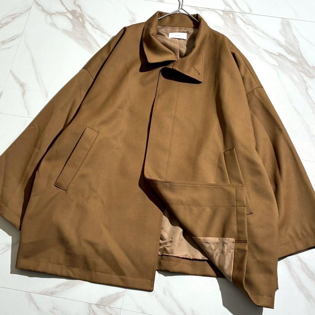【極美品✨24AW】かぐれ ウールスタンドカラーワイドコート キャメル フリー