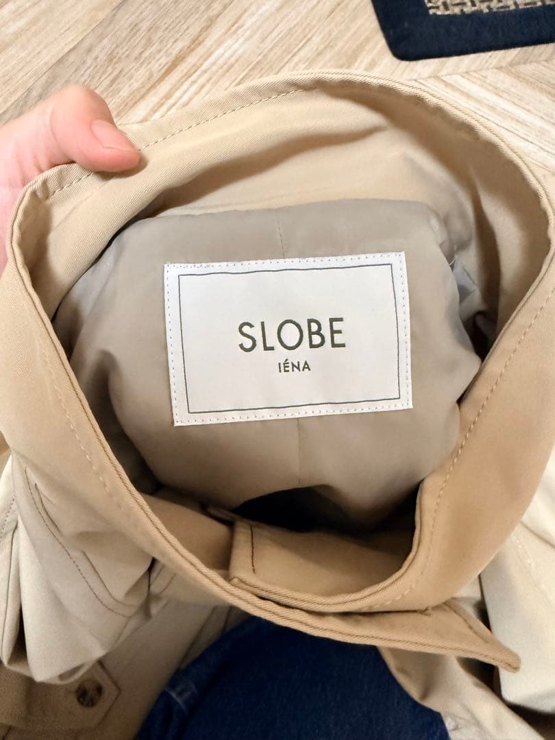 SLOBE IENAスロープイエナ　テントラインショートコート　ベージュ