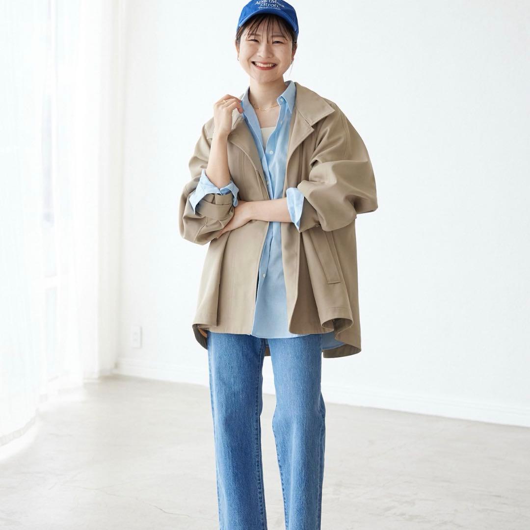 SLOBE IENAスロープイエナ　テントラインショートコート　ベージュ