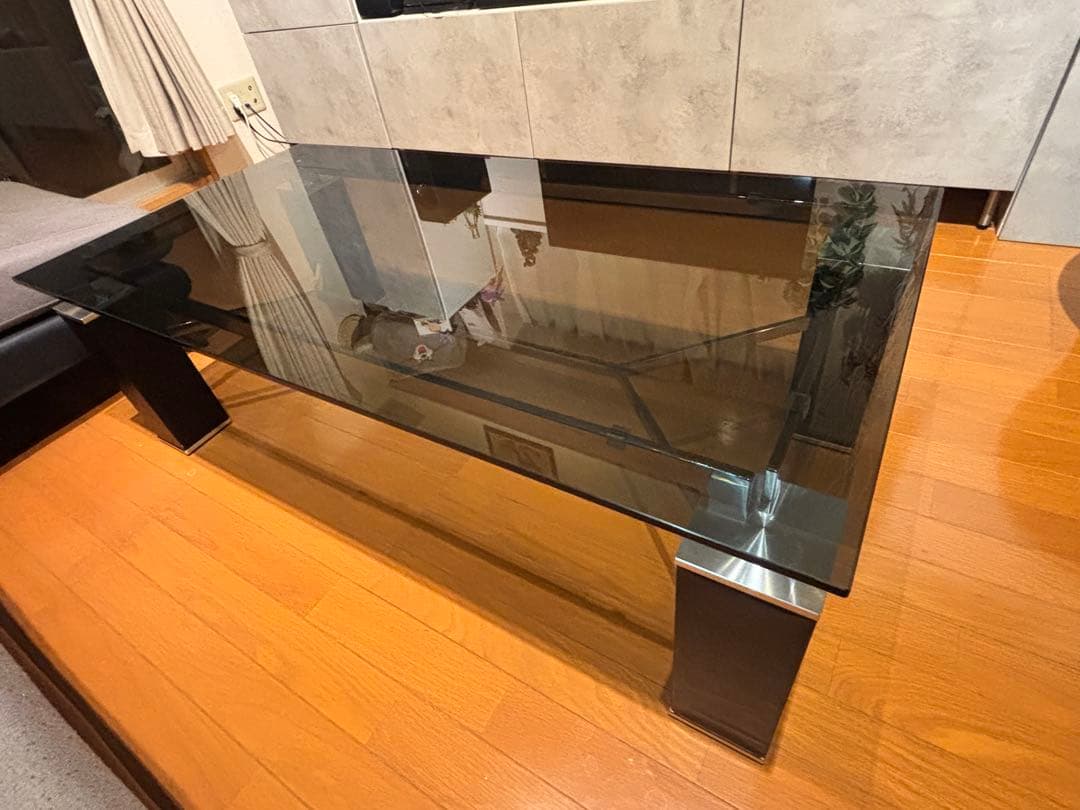 K*様 ガラス製長方形センターテーブル