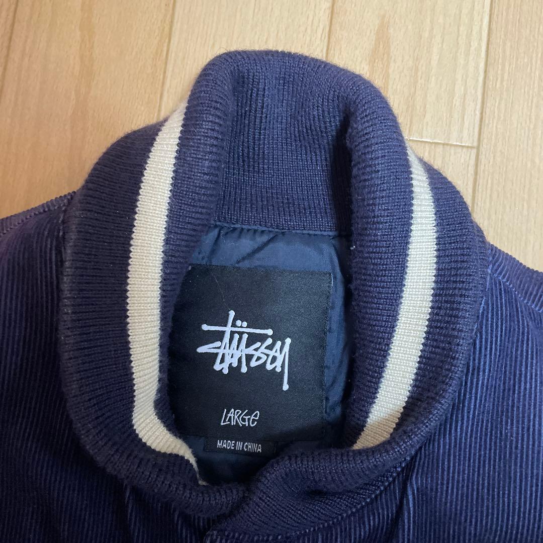 Stussy 00s ssリンク コーデュロイスタジャン　Lサイズ　ネイビー