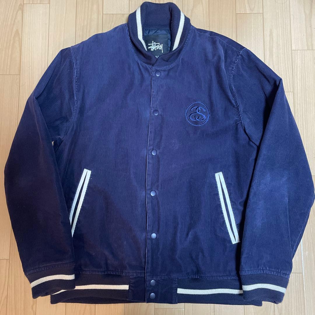 Stussy 00s ssリンク コーデュロイスタジャン　Lサイズ　ネイビー