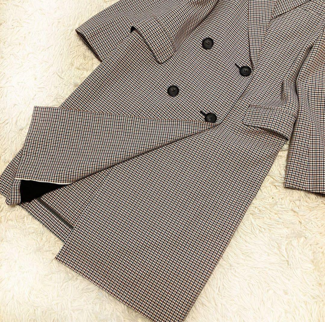 美品 現行ダグ✨Theory 千鳥　ロング　チェスターコート　ダブル