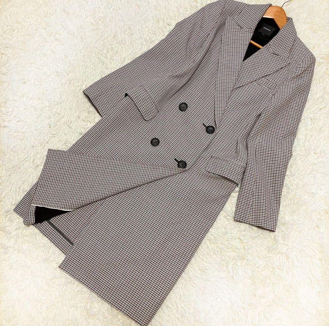 美品 現行ダグ✨Theory 千鳥　ロング　チェスターコート　ダブル