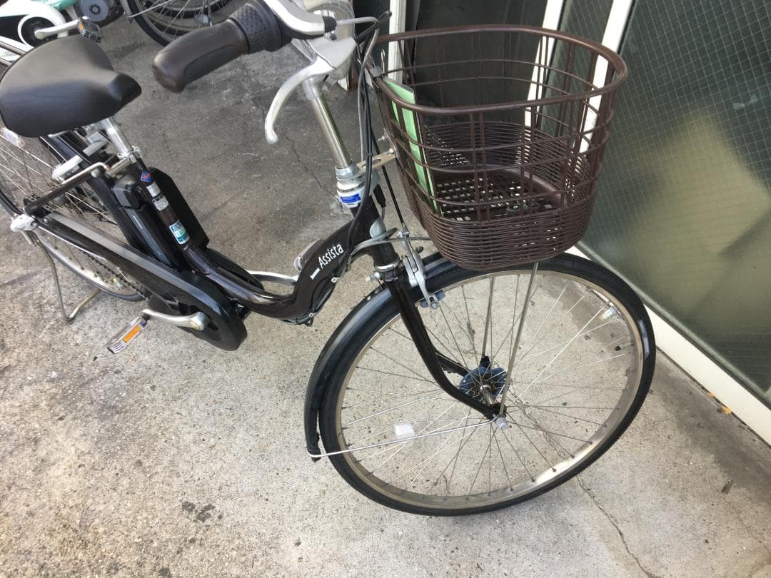 地域限定送料無料　アシスタ　8,9AH　子供乗せ　濃茶　神戸市　電動自転車