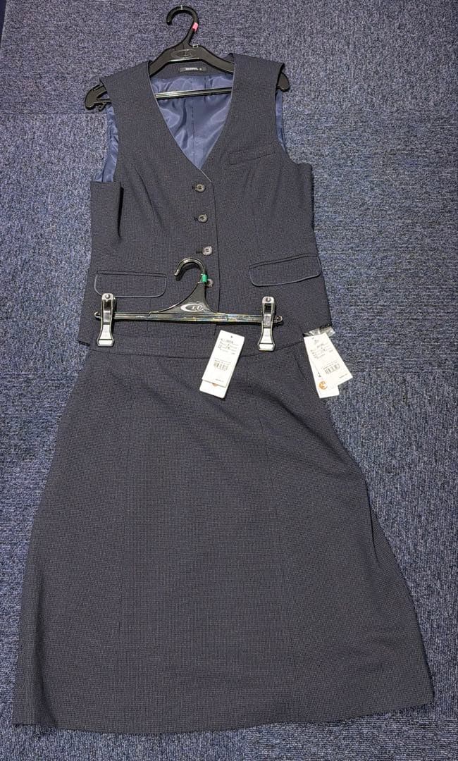 ボンマックス　11号　ネイビー 事務服　スカート　ベスト　ジャケット