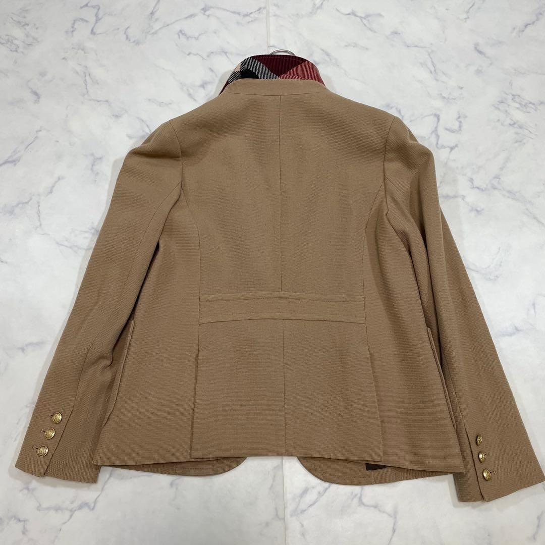 ブルーレーベル クレストブリッジチェックウールジャケット 金ボタン 三陽商会