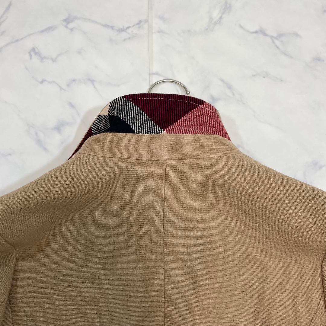 ブルーレーベル クレストブリッジチェックウールジャケット 金ボタン 三陽商会