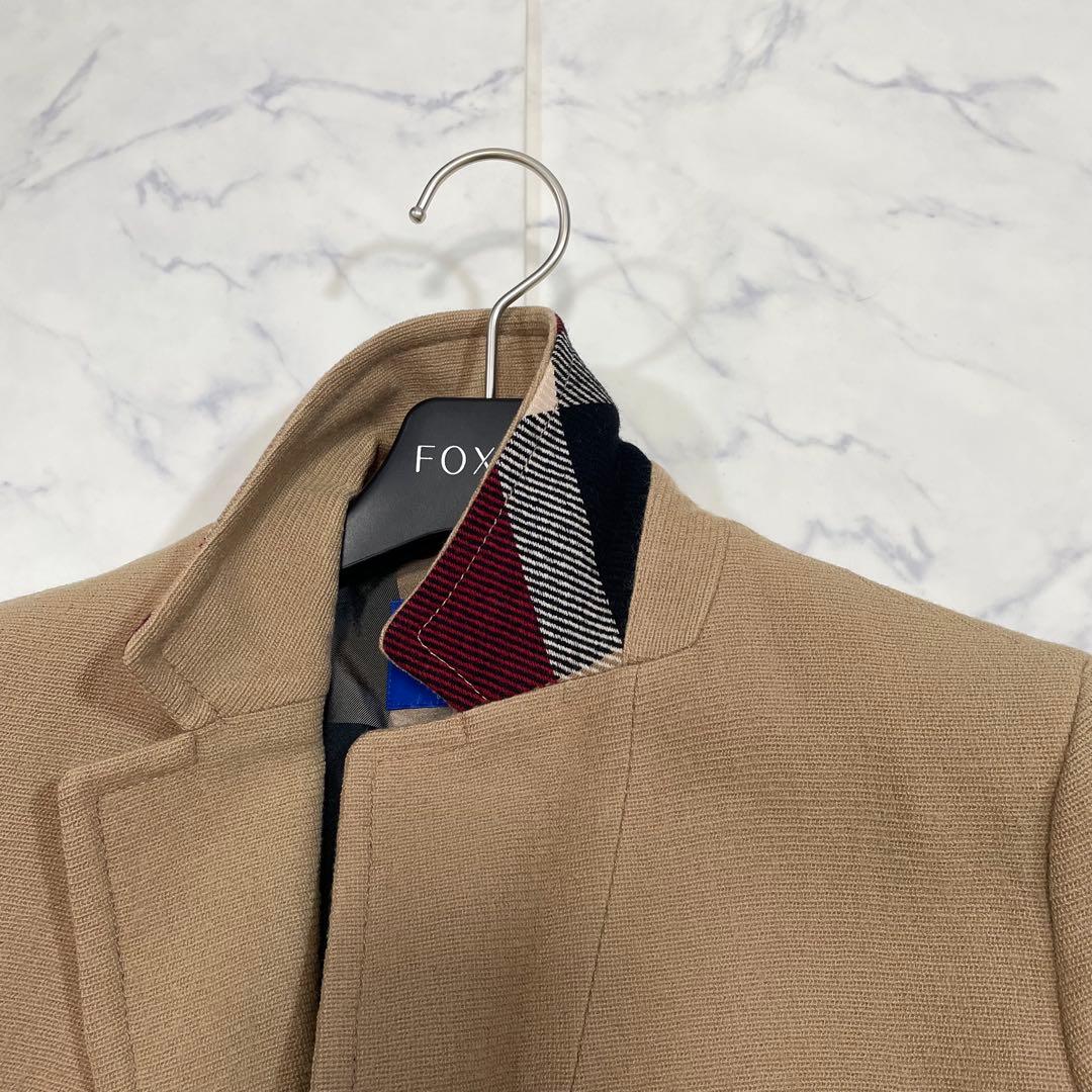 ブルーレーベル クレストブリッジチェックウールジャケット 金ボタン 三陽商会