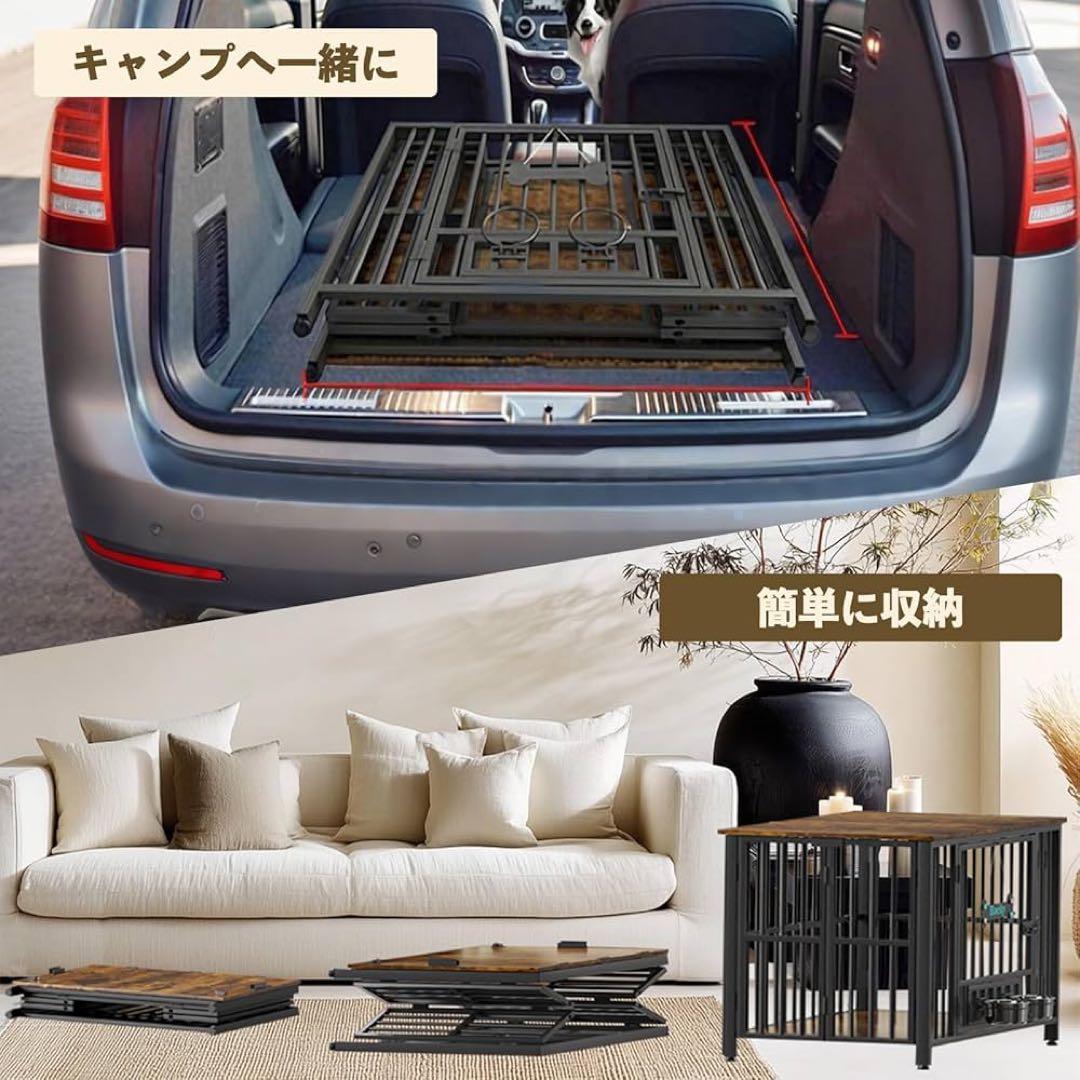 【本日限定】犬 ケージ 折りたたみ 屋根付き ペットサークル 持ち運び 犬ケージ