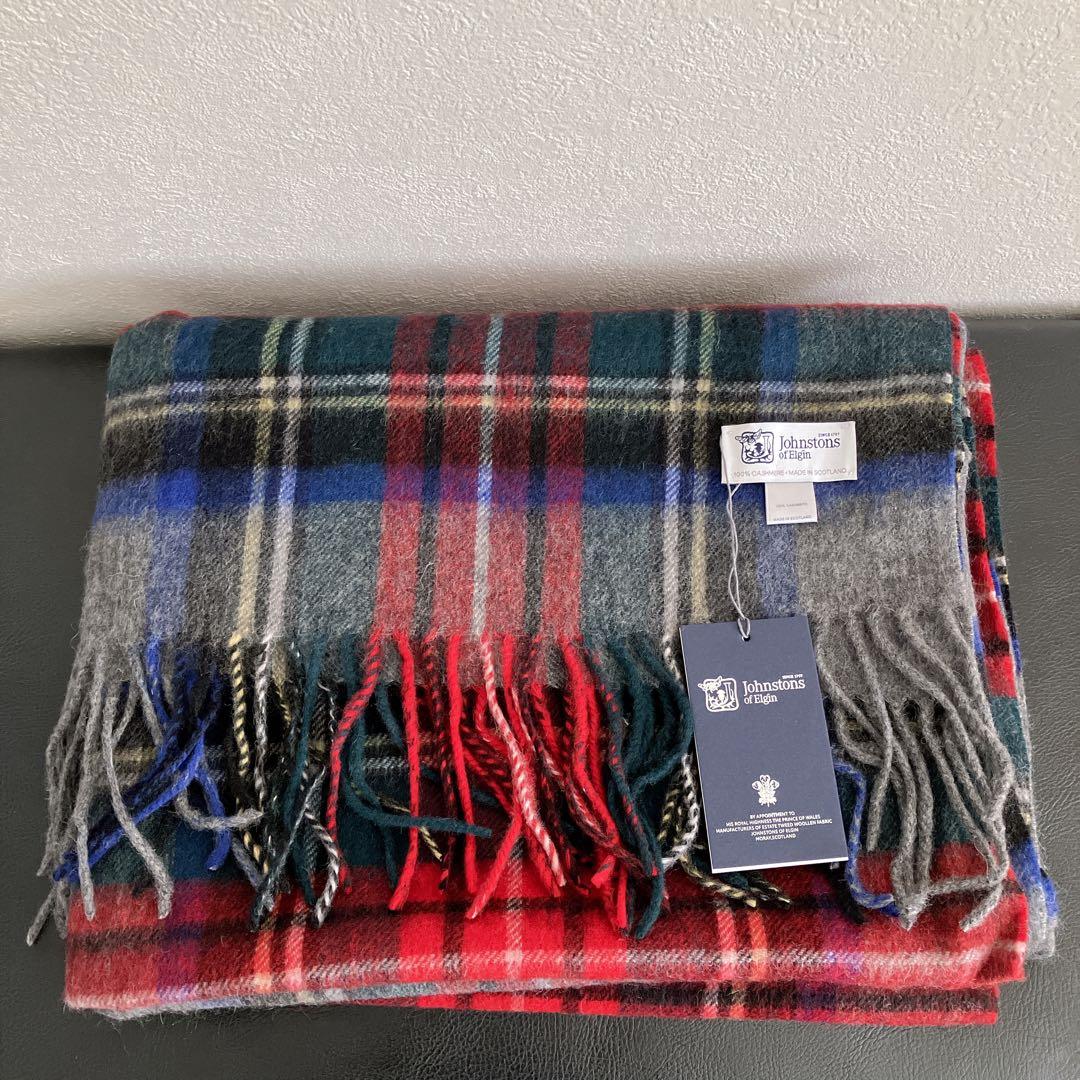 ☆未使用　ジョンストンズ 大判　カシミヤ　グレースチュワート　グレースチュアート