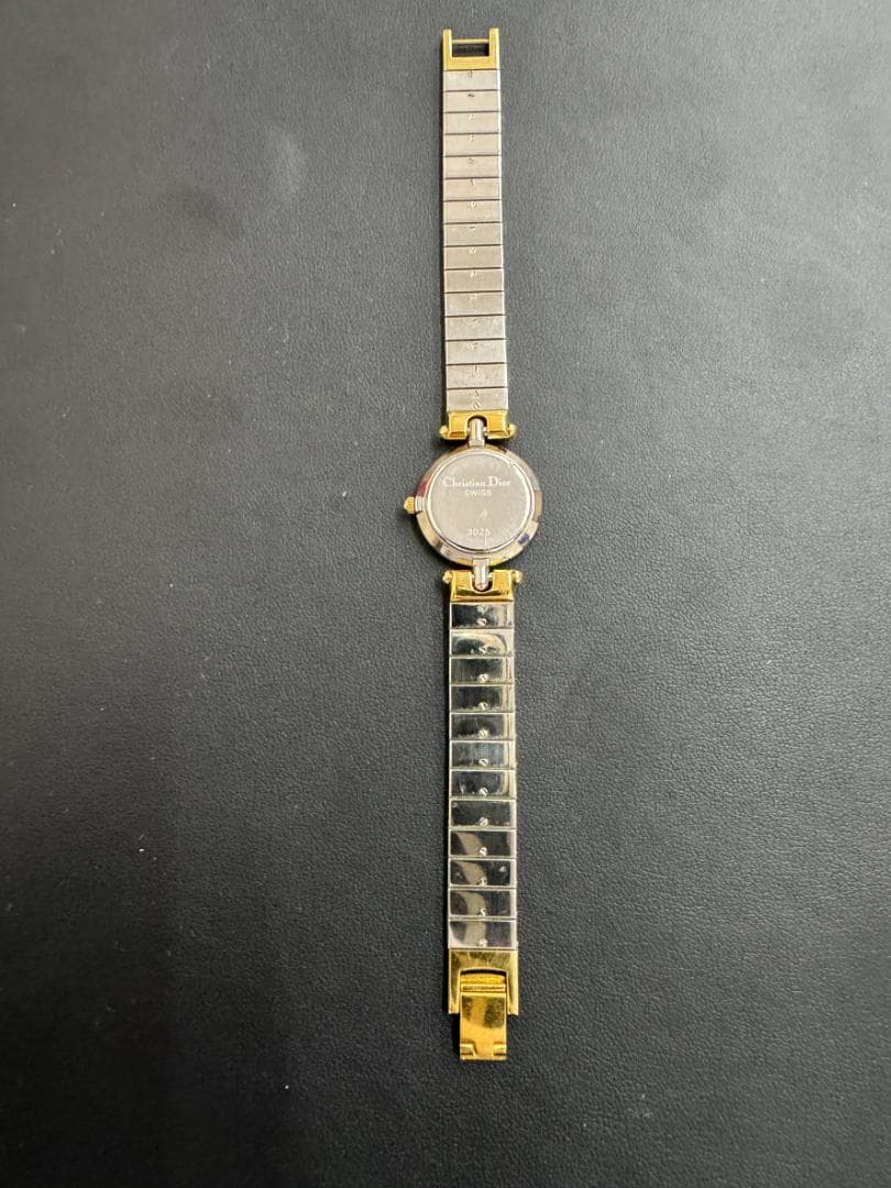 クリスチャンディオール 3025 ラウンド 腕時計 SS コンビ レディース