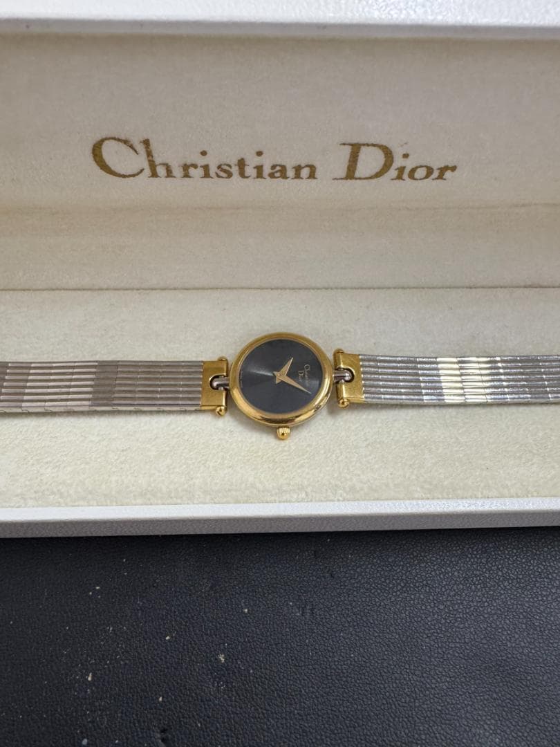 クリスチャンディオール 3025 ラウンド 腕時計 SS コンビ レディース