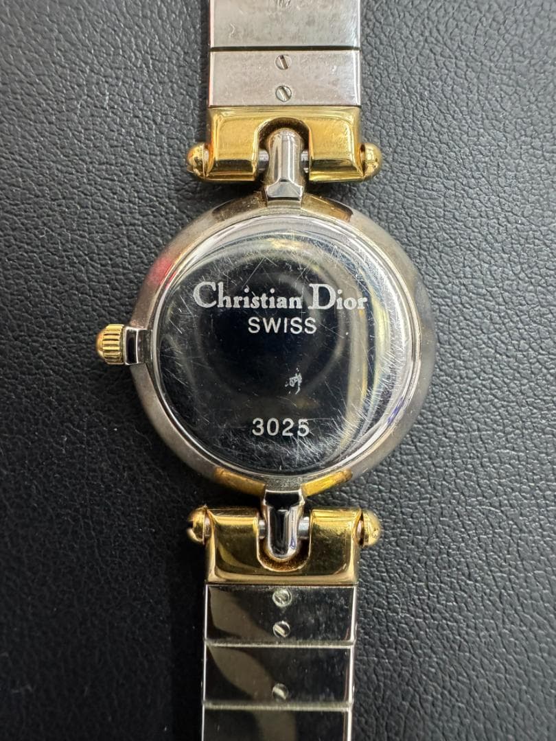 クリスチャンディオール 3025 ラウンド 腕時計 SS コンビ レディース