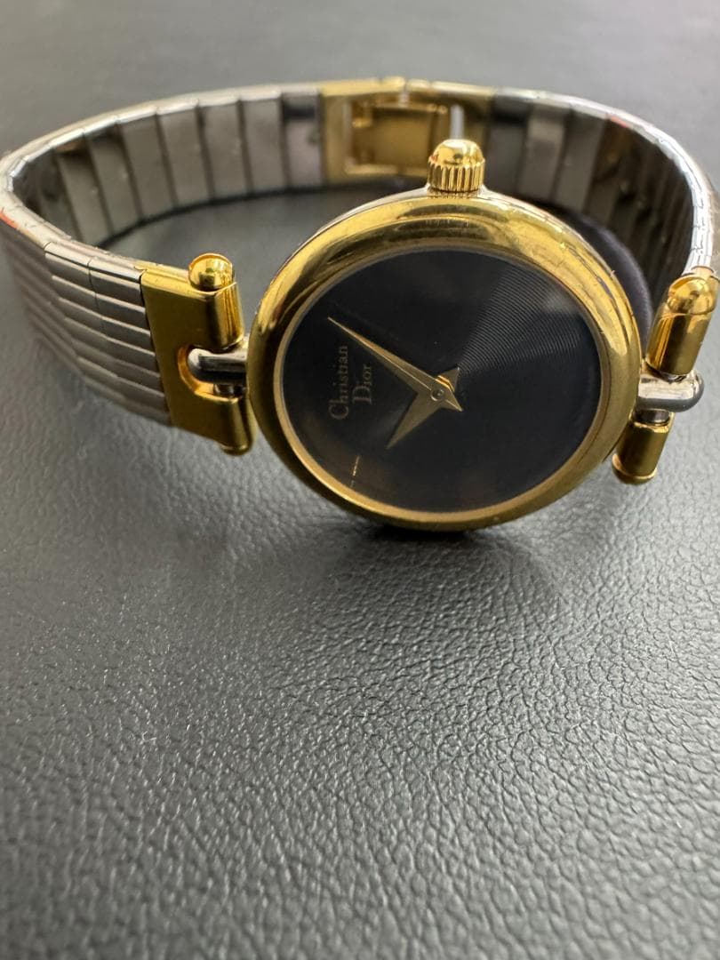 クリスチャンディオール 3025 ラウンド 腕時計 SS コンビ レディース