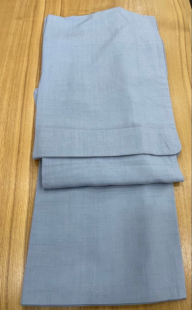 無地　紬　水色