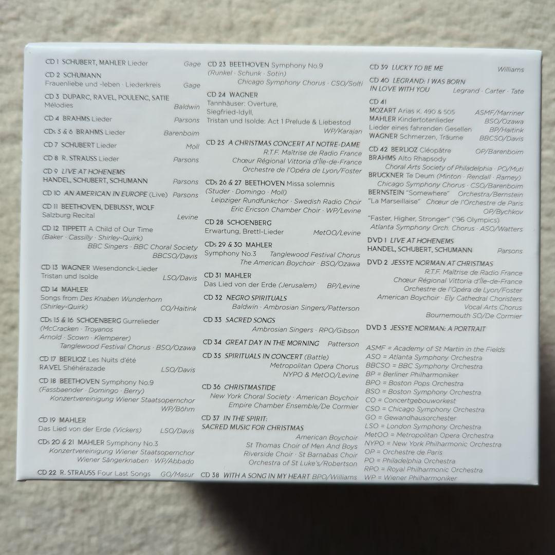 ジェシー・ノーマン／スタジオ・リサイタル全集（42CD＋3DVD）