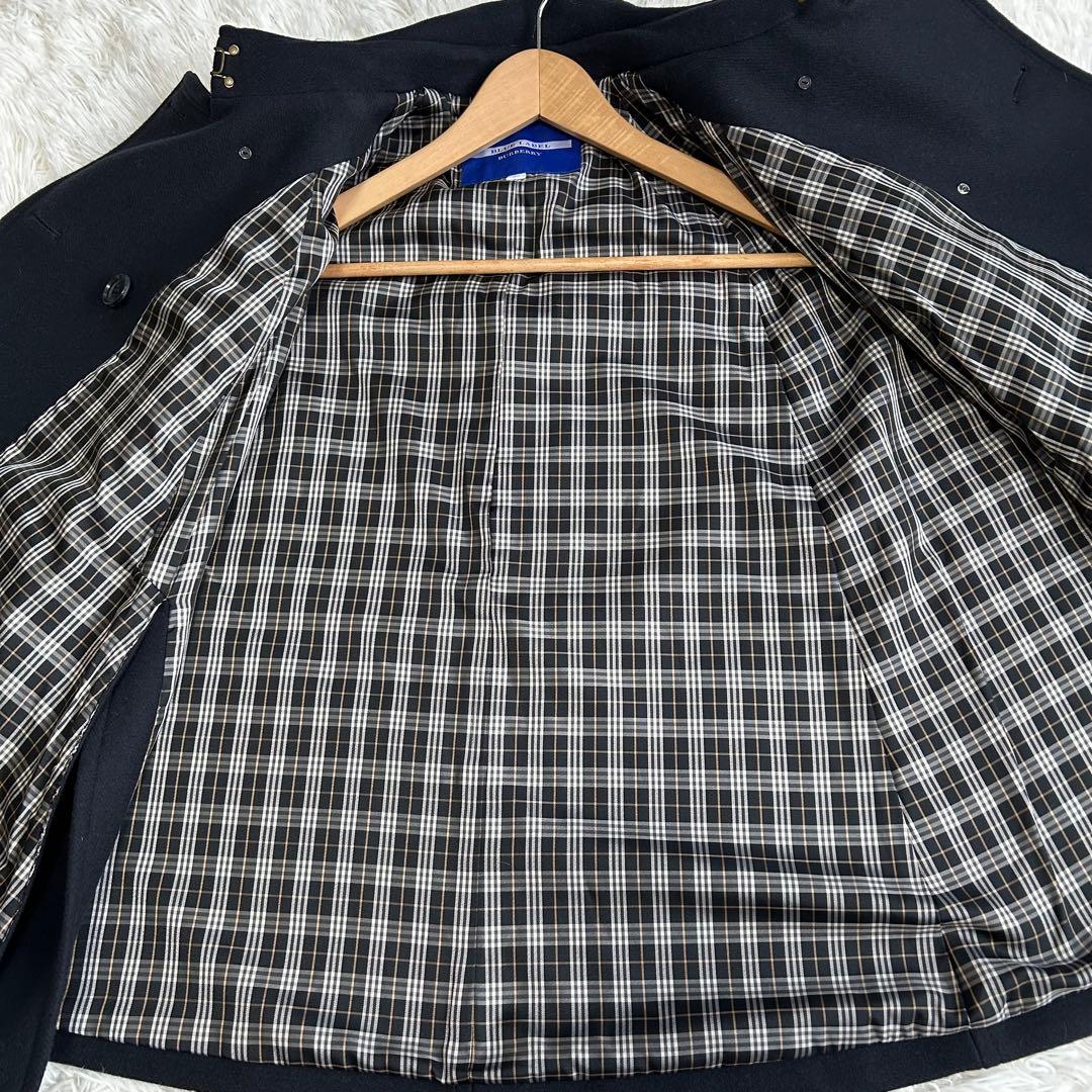 【極美品】バーバリーブルーレーベル ケープ　ポンチョ　コート ノバチェック　40