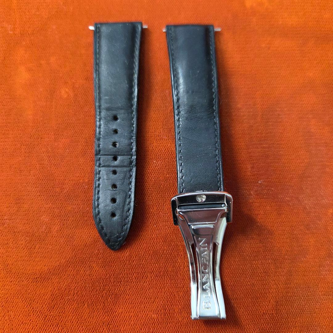 ブランパン 黒レザーベルトDバックル付き/バネ棒付き