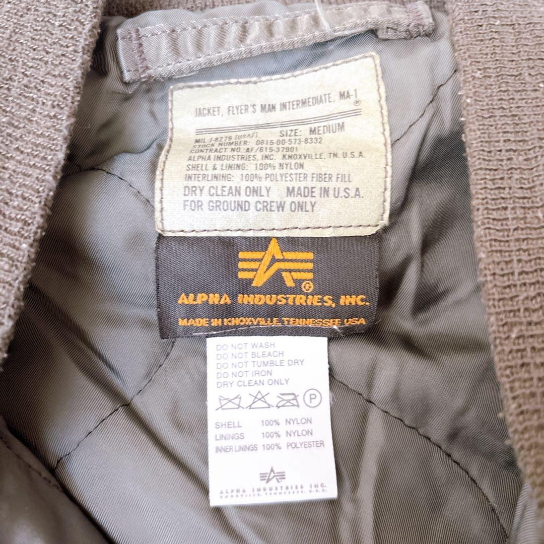 USA製 アルファ MA-1 MIL-J-8279 フライトジャケット　M